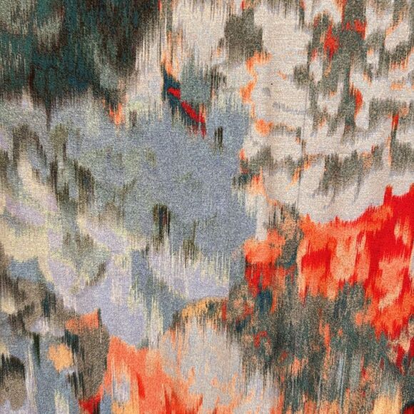 Soft Surroundings Women Nanette Dress short sleeve maxi Red Gray sundress Neck M - Picture 11 of 14